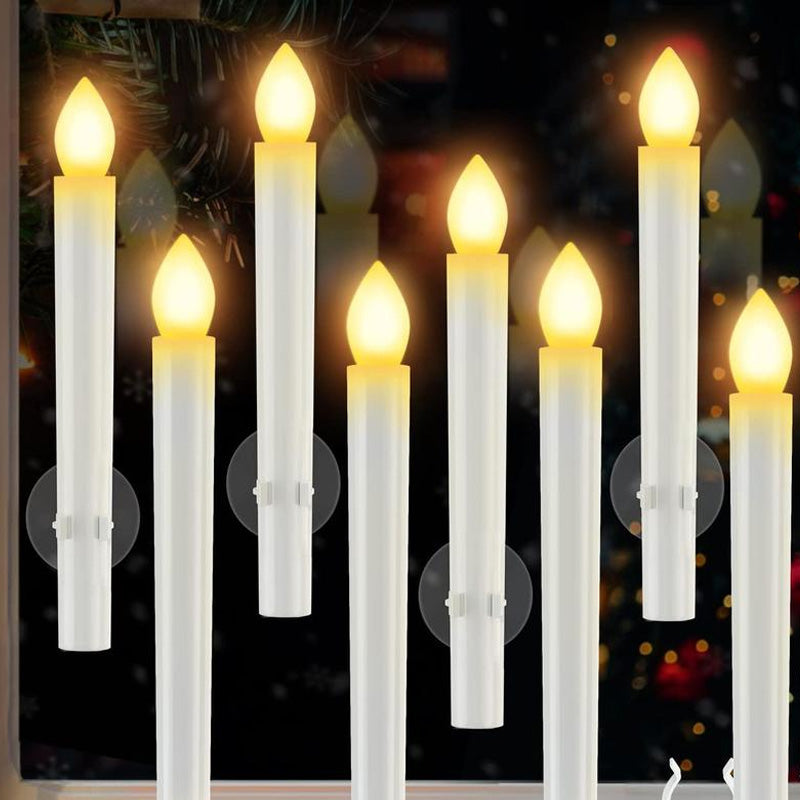 🎄 ספיישל חג המולד 🔥 6 יחידות נרות חלון לד לא דליקים